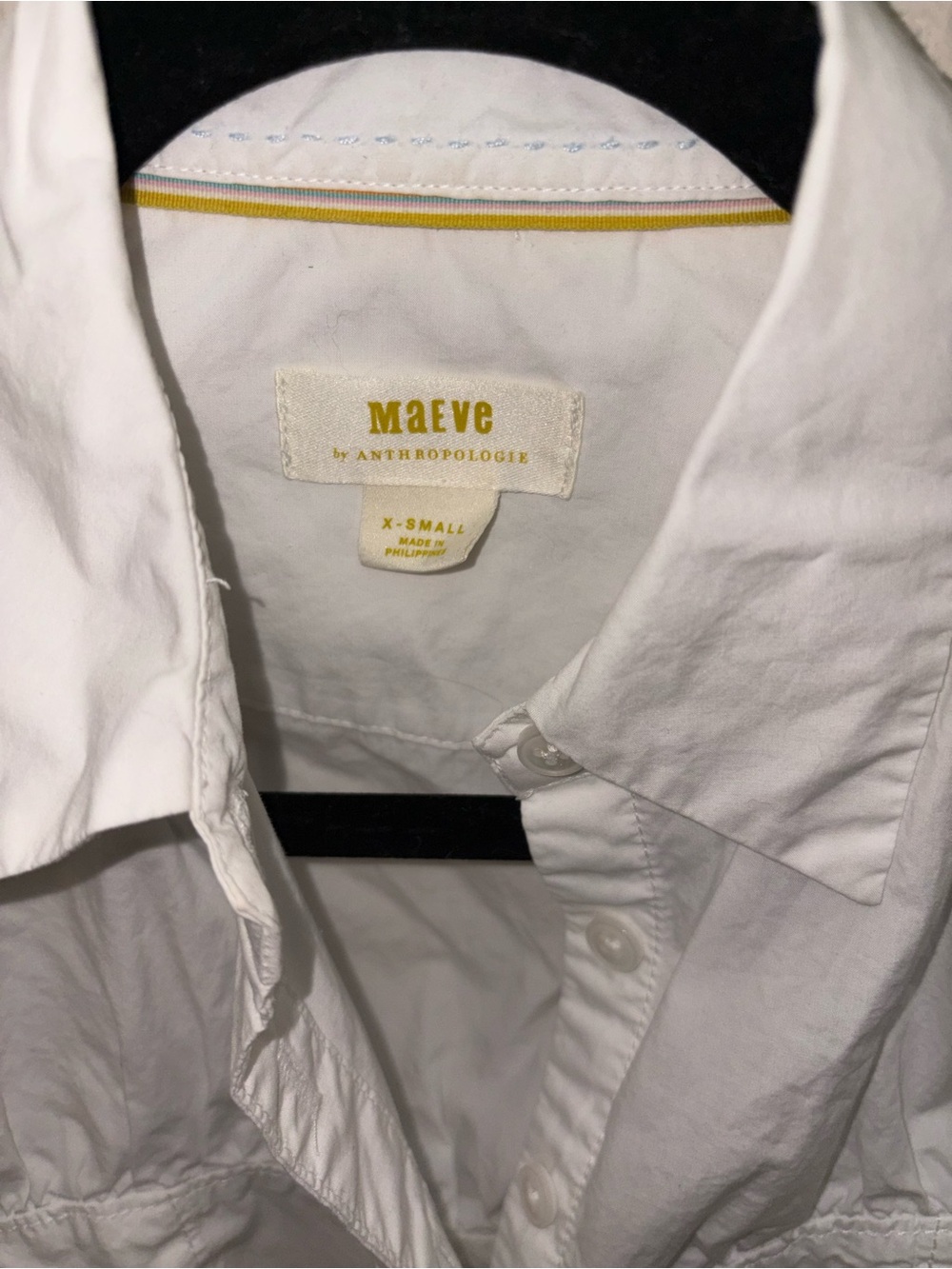 Anthropologie Maeve Crisp White Blouse with Corset - Picture 3 of 4